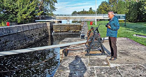 Jim At Old Slys Lock_DSCF4813.jpg - Photographed along the Rideau Canal Waterway at Smiths Falls, Ontario, Canada.